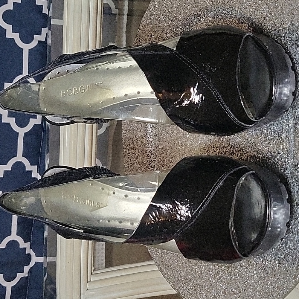 BCBGirls, 10M, Black rugged patent